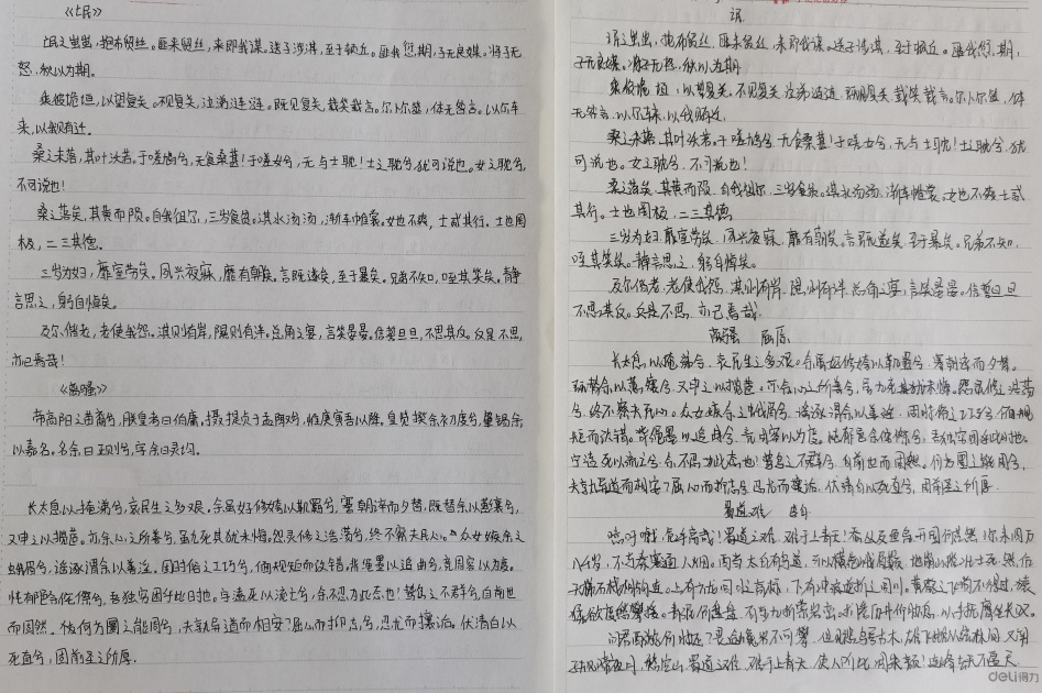 如虎添“语”翼——高二A部语文优秀作业展示活动